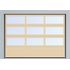  Секционные панорамные ворота серии AluTrend с комбинированным типом полотна (АЛПС) 6000х6000 нижняя панель S-гофр, Микроволна стандартные цвета, фото 1 