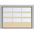  Секционные панорамные ворота серии AluTrend с комбинированным типом полотна (АЛПС) 6000х6000 нижняя панель S-гофр, Микроволна стандартные цвета, фото 2 