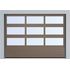  Секционные панорамные ворота серии AluTrend с комбинированным типом полотна (АЛПС) 6000х6000 нижняя панель S-гофр, Микроволна стандартные цвета, фото 12 