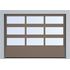 Секционные панорамные ворота серии AluTrend с комбинированным типом полотна (АЛПС) 6000х6000 нижняя панель S-гофр, Микроволна стандартные цвета, фото 11 