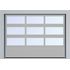  Секционные панорамные ворота серии AluTrend с комбинированным типом полотна (АЛПС) 6000х6000 нижняя панель S-гофр, Микроволна стандартные цвета, фото 17 
